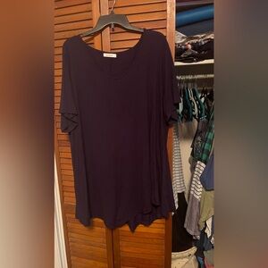 Catherines Deep Blue Short Sleeve Top